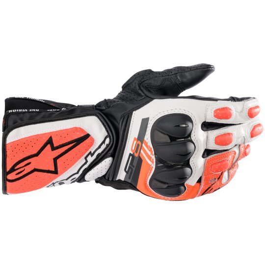 Alpinestars SP-8 V3 gloves black / white / red fluo