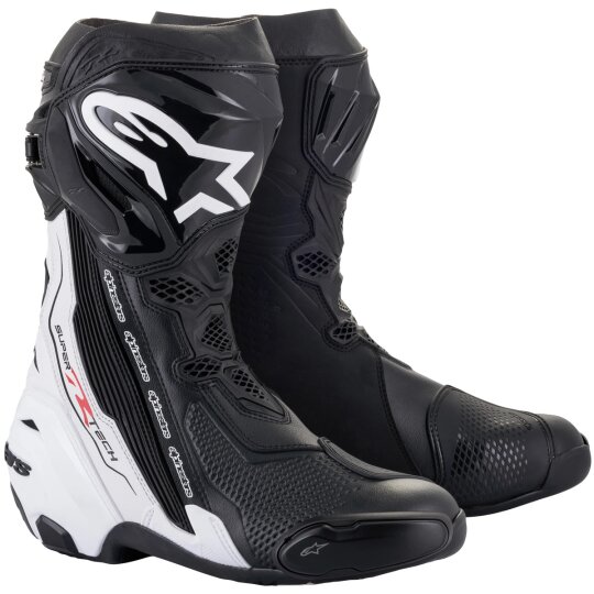 Alpinestars Supertech-R Motorradstiefel schwarz / weiss 41