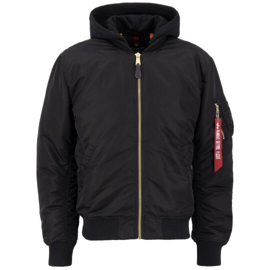 Alpha Industries Bomber Jacke MA-1 ZH Back EMB schwarz S