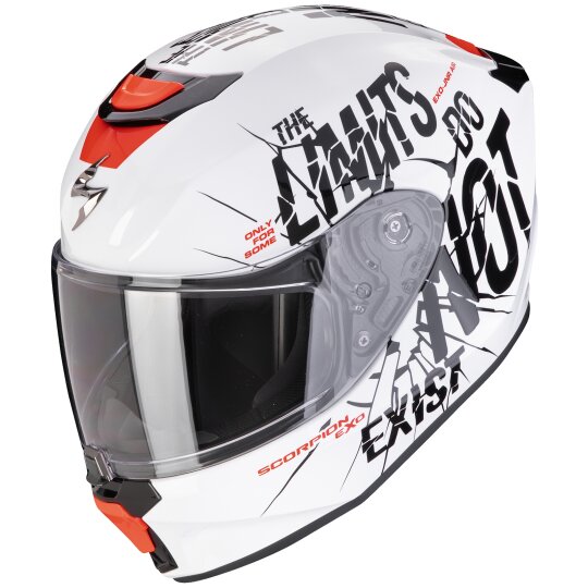 Scorpion Exo-JNR Air Boum Integralhelm Weiss / Schwarz