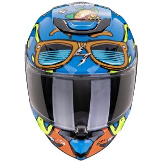 Scorpion Exo-JNR Air Fun Integralhelm Blau / Orange