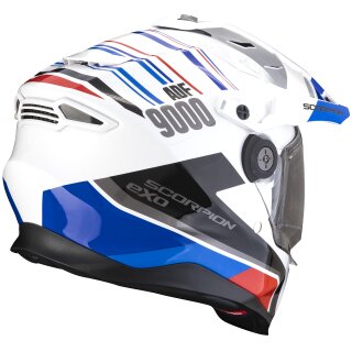 Scorpion Exo-ADF-9000 AIR Desert Adventure-Helm Weiss / Blau / Rot