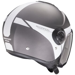 Scorpion Exo-City II Short Jet Helmet Matt-Silver / White