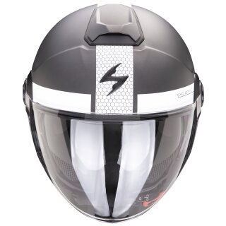 Scorpion Exo-City II Short Casco jet Argento Opaco / Bianco