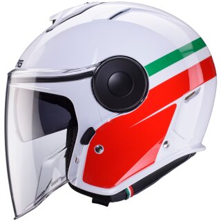 Caberg Soho Casque jet blanc m&eacute;tallique