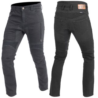 Trilobite Parado jeans moto monostrato uomo nero slim fit