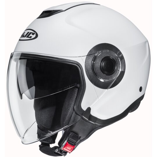 Casco jet HJC i40N Solid semi bianco opaco L