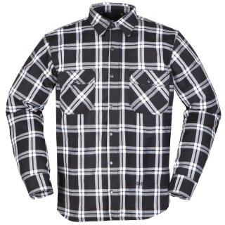 Modeka Colden Motorradhemd schwarz / weiß Herren 6XL