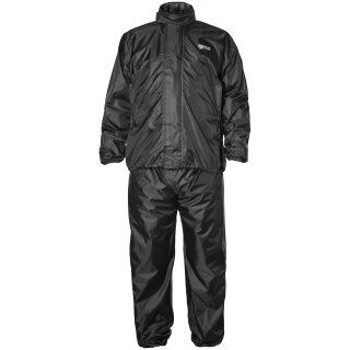 gms Regenset Jacke und Hose schwarz M