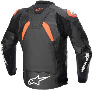 Alpinestars GP Plus V4 Lederjacke Herren schwarz / fluo-rot / weiss 56