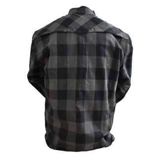 Bores Lumberjack Jacket-Shirt negro / gris para Hombres 8XL