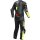 Dainese Misano 3 D-AIR® Combinaison cuir perf. noir / anthracite / jaune fluo