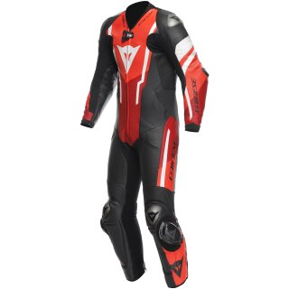 Dainese Misano 3 D-AIR® 1 tlg. Perf. Lederkombi schwarz / rot / fluo-rot 50