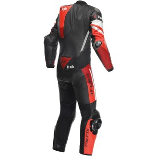 Dainese Misano 3 D-AIR® 1 tlg. Perf. Lederkombi schwarz / rot / fluo-rot 50