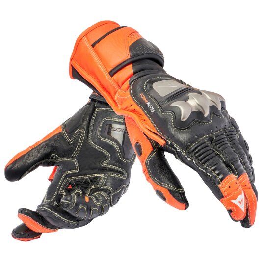 Dainese Full Metal 7 Handschuhe schwarz / fluo rot