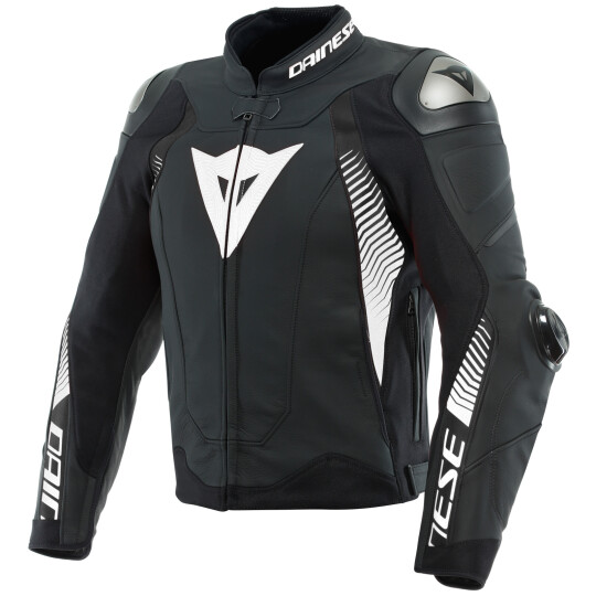 Dainese Super Speed 4 Lederjacke schwarz-matt / weiß 62