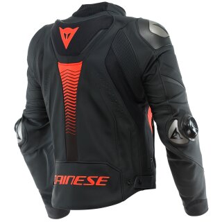 Dainese Super Speed 4 Leather Jacket black matt / fluo red 48