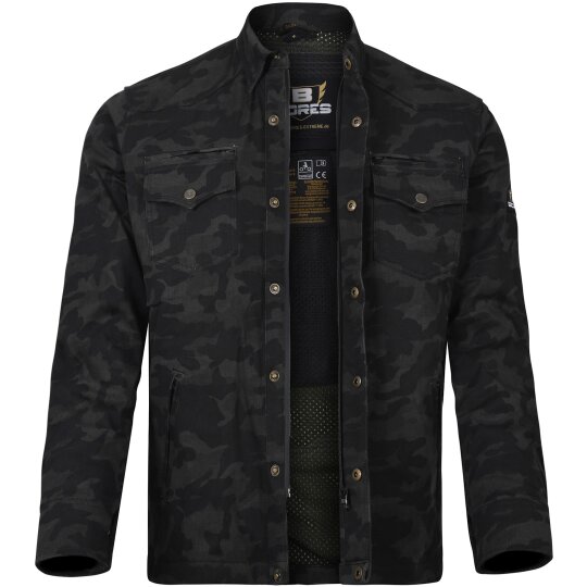 Bores Militaryjack Giacca-Camicia camouflage nero 5XL