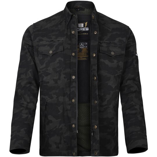 Bores Militaryjack Giacca-Camicia camouflage nero M