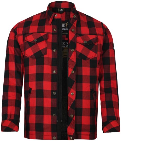 Bores Men´s Lumberjack Jacket-Shirt Basic red / black XL