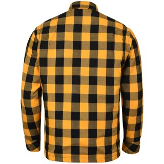 Bores Lumberjack Chaqueta-camisa basic negro / amarillo hombres 6XL
