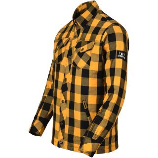 Bores Lumberjack Chaqueta-camisa basic negro / amarillo hombres L