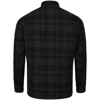 Bores Lumberjack Chaqueta-camisa basic negro / gris oscuro hombres 5XL