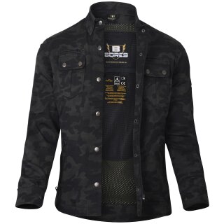 Bores Militaryjack Jacken-Hemd camouflage schwarz Damen XL
