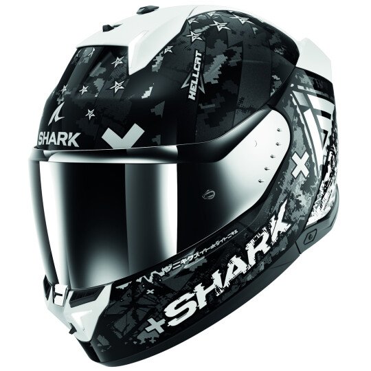 Shark SKWAL i3 Hellcat negro / cromo / plata XXL