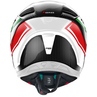 Nolan X-804 RS Ultra Carbon Maven carbone / argent / rouge / vert casque intégral L