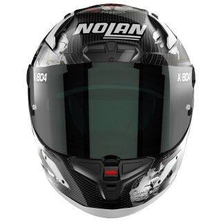 Nolan X-804 RS Ultra Carbon Repl. C. Checa carbone / blanc casque intégral M