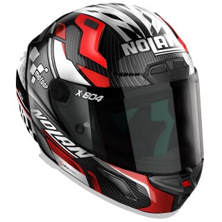 Nolan X-804 RS Ultra Carbon MotoGP carbono / plata / rojo Casco Integral L