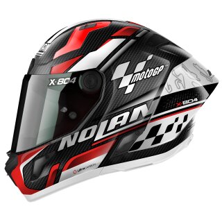 Nolan X-804 RS Ultra Carbon MotoGP carbono / plata / rojo Casco Integral L