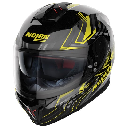 Nolan N80-8 Turbolence N-Com noir / jaune casque intégral M