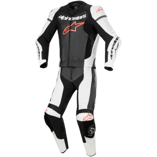Alpinestars Missile GP Force Lurv 2-piece Leather Suit black / white / fluo red 54