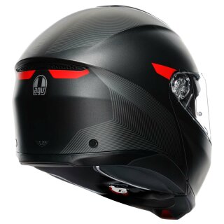 AGV Tourmodular Klapphelm Frequency matt gunmetal/rot XL