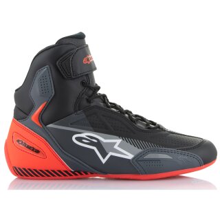 Alpinestars Faster-3 riding shoes black / grey / red fluo 38