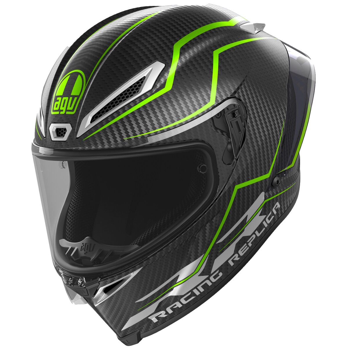 Casco agv verde fosforescente hotsell
