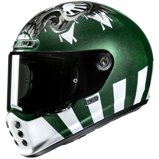 HJC V10 Crania MC4 - Casco Integral verde / blanco