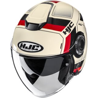 HJC i40N Casque Jet - Velu MC1 Blanc / Rouge / Noir