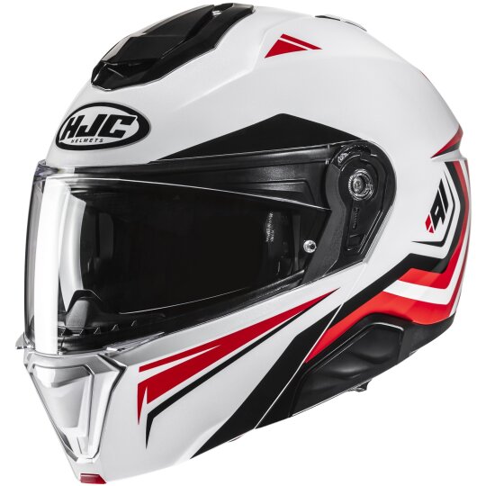 HJC i91 Casco Modular - Tricus MC1 Rojo / Blanco / Negro