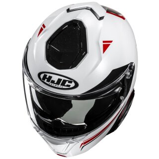 HJC i91 Casque Modulable - Tricus MC1 Rouge / Blanc / Noir