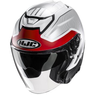 HJC i31 Casco Jet - Tevis MC1SF Rojo / Blanco