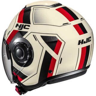 HJC i40N Casco Jet - Velu MC1 Blanco / Rojo / Negro S