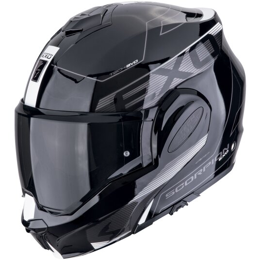 Scorpion Exo-Tech Evo Traveller Casco Modular Negro-Blanco