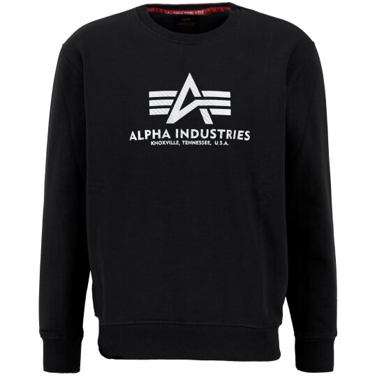 Alpha Industries Basic Sweater Carbon Noir / Argent