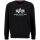 Alpha Industries Basic Sweater Carbon Schwarz / Silber