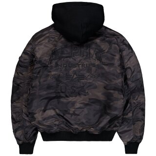 Alpha Industries Giacca bomber MA-1 ZH Back EMB Camo Nero / Camo 2XL