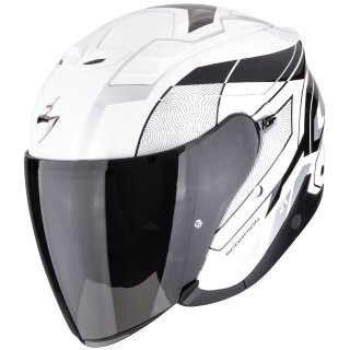 Scorpion Exo-Z1 Vue Casque Jet Blanc / Noir / Argent