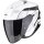 Scorpion Exo-Z1 Vue Casque Jet Blanc / Noir / Argent